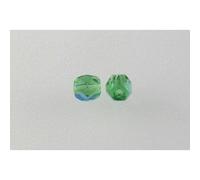 60pcs Fire Polished Faceted Beads Round 4 mm, Emerald Green Ab (50120-28701), Bohemia Crystal Glass, Czechia 15119001