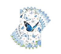 60PCS Floral Butterfly Paper Napkins 2 Ply Disposable Decorative Dinner Napkins Hand Towels for Bathroom Party Birthday Wedding. Folded 4.3x7.9 In