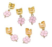 60pcs Flower Decor Hair Clip,Dreadlocks Beads Braid Rings Dread Lock Cuff Decoration Jewelry For Parties Music Festival For Women