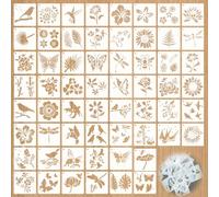 60PCS Flower Painting Stencils Set - Pattern Spray Paint for DIY Projects and Artwork, Ideal for Drawing Themed Plastic Stencils - Reusable Openwork Stencil Painting Variety Pack