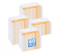 60PCS Fluffy Duster Refills, Compatible with Flash Dust Magnet, Flash Dust MagnetRefills, Flash Duster, Fluffy Dusters Refills, FlashDuster Refills for Keyboard Office Desk, No Handle(Yellow)