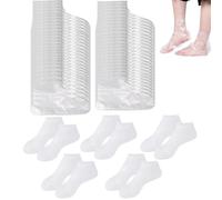 60PCS Foot Moisturiser Socks, Moisturising Socks for Women with 10PCS Moisturizing Sock and 50PCS Disposable Foot Covers Includes Positioning Stickers, for Night Care and Pedicure for Pedicure Spa