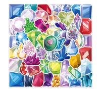 60Pcs Gemstone Stickers Crystal Stickers for DIY Projects Decorations for Water Bottles,Laptops,Phones,Journaling,Mug Decals Perfect for Kids Teens