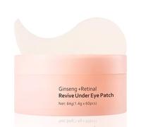 60PCS Ginseng+Retinol Under Eye Masks for Puffy Eyes,Revive Under Eye Patches,Eye Patches for Dark Circles,Eye Bags Removal,Wrinkles,Niacinamide & Collagen,Revitalizing Eyes Care