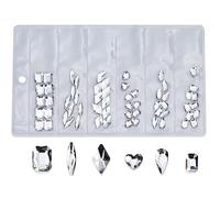60Pcs Glass Nails Jewelry Manicure Decals Crystal Art Tips Rhinestones Decorations Accessory Fashion Accessories Embellishments Craft Supplies