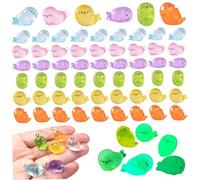 60PCS Glowing Mini Resin Sea Animals Cute Luminous Ocean Figurines in 6 Colours for Fish Tank Decor or Kids Toy Collection