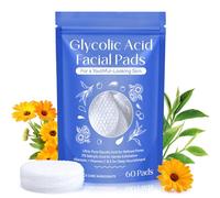 60pcs Glycolic Acid Face Pads - Salicylic Acid Face Exfoliator Pad - Gentle Exfoliation Facial Pads - Vitamin C & E for Deep Nourishment Toner Cleansing Wipes