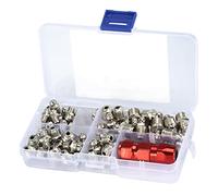 60pcs Grease Fitting Pack Metal Nipple Mechanical Lubrication Part with Plastic Box +Grease Gun Flat Mouth