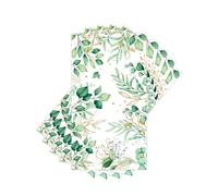 60PCS Green Leaf Paper Napkins 2 Ply Disposable Decorative Dinner Napkins Hand Towels for Bathroom Party Birthday Wedding. Folded 4.3x7.9 In