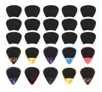 60Pcs Guitar Pick Grips, 0.3mm/0.012in Thin Anti-slip Grips for Guitar Picks and 10Pcs guitar picks with grip- Help You Hold Guitar Picks Tightly (60pcs Black Grips and 10picks)