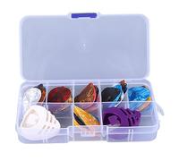 60Pcs Guitar Picks Colorful Guitar Plectrums Replacement Celluloid Electric Acoustic Pick Set with Storage Case