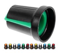 60pcs Guitar Potentiometer Knob Cap for Electric and | Plastic Accessory, Easy to Install and Operate, 6mm Inner Diameter, Red Yellow White Green Light Blue Amber Set