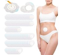 60pcs Heart & Plum Blossom Castor Oil Pack Wrap for Belly Button, Self-Adhesive Disposable Spunlace Cloth Organic Castor Oil Belly Button Patches Pads, Highly Absorbent & No-Wash (Oils Not Included)