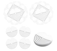 60PCS Heat Shield Guards, Single Hole Round Spacer Template with Scale, Hair Extensions Shield, Clear Fusion Glue Protector for Hair Extension Bonding