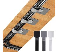 60pcs Hook and Loop Cable Ties, gliship Adhesive Wire Management, Adjustable Cable Straps Cord Wrappers, Sticky-Back Cord Organizer for Kitchen Appliances Office, Home (Black+Grey+White)