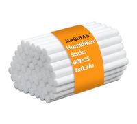 60PCS Humidifier Stick Filter Refill - Mini Air Diffuser Pure Wicks Refill Cotton Filter Sticks Replacement Wicks for Small Portable Humidifier Diffuser in Office Bedroom Home