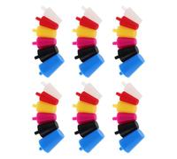 60pcs Industrial Silicone Stoppers Pull Tab Handle for Lab Glassware | Reusable Masking Plugs, Tapered Elastic Fit Design, Handles Heat Cycles and No Leaks in Spray Painting Random Color