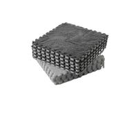 60pcs Interlocking P Foam Floor Mat - Soft EVA Puzzle Exercise Tiles, 30x30 CM, White-Gray Carpet for Kids Playroom, Home Gym, and Exercise Area