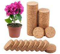 60Pcs Invisible Pot Feet with Non-Slip Surface- Sturdy Cork Plant Riser Pot Feet for Outdoor Planter Drainage, Solid Corkwood Planter Lifter, 2" Dia