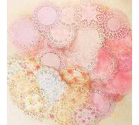 60PCS Lace Paper for Aesthetic Junk Journals, Scrapbooking, and Journaling Supplies - Round Cutout Decorative Paper for Scrapbook Materials