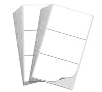 60Pcs Large White Sticky Labels for Storage Boxes - 102x62mm Writable Waterproof Stickers, Self-Adhesive Durable Labeling Stickers for Home, Office, School, Drawers, Folders & Containers