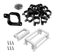 60Pcs Light Mounting Clips Kit Fit for Govee H706 H806 Pro Lights, Black | Complete Kit For Govee Pro Permanent Outdoor Lights, Include Light Clips, Light Controller Bracket, Power Bracket & Screws