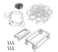 60Pcs Light Mounting Clips Kit Fit Govee H706 H806 Pro Lights, Transparent | Complete Kit For Govee Pro Permanent Outdoor Lights, Include Light Clips, Light Controller Bracket, Power Bracket & Screws