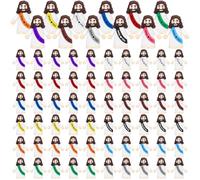 60PCS Little Jesus Figures Easter Mini Jesus Figurines in Bulk, Jesus Love You Religious Jesus Figures Gift Easter Egg Stuffers(Rainbow,Jesus Love You)