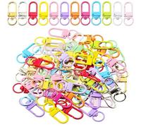 60pcs Lobster Claw Clasps, Colorful Swivel Snap Keychain Clips, Lanyard Hardware & Key Chain Hooks for Bag Charm Jewelry Making Supplies