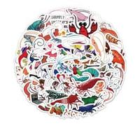 60PCS Lobster Stickers for Water Bottle,Bike,Car,Helmet,Phone,Luggage,Computer,Scrapbook,Laptop,Cute Sea Animals Waterproof Vinyl Decal,Teens Girls Aesthetic Sticker,Cartoon Trendy Graffiti Sticker