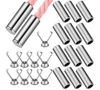 60pcs Metal Aglets for Hoodie Drawstrings and Shoelaces Silver Finish | Bulk Replacements, Polished Look, Repair Worn Ends, for Sewing Hobbyists and Shoe Maintenance
