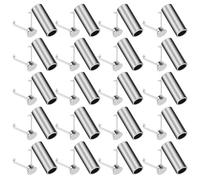 60pcs Metal Shoelace End Caps for Drawstrings, Silver | Shoelaces and Hoodie Strings, Shorts or Sweatshirts, Polished Metal Finish, Secure Attachment