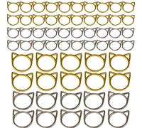 60PCS Metal Stitch Markers Cute Cat Locking for Knitting Crochet Sewing Gold Silver