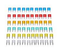 60PCS Mini Car Fuses 5A 10A 15A 20A 25A 30A Mixed Set Kit Amp with Box Clip Assortment Auto Blade Type Fuse Set Truck Protected circuits