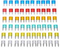 60PCS Mini Car Fuses 5A 10A 15A 20A 25A 30A Mixed Set Kit Amp with Box Clip Assortment Auto Blade Type Fuse Set Truck Protected circuits