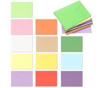 60pcs Mini Coloured Envelopes,Kraft Paper Envelope Vintage Envelopes,Cute Coloured Small Envelopes,12Colors Gift Envelope for DIY Christmas Card,Mother's Day,Graduation Card,Birthday,Wedding(11.5*8CM)
