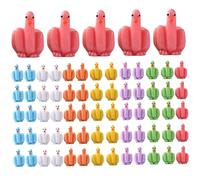 60Pcs Mini Ducks, Colorful Funny Tiny Middle Finger Duck for Hiding and Seek Prank, 1 Inch Mini Resin Ducks for Dollhouse Office Car Accessories Decor Figures to Hide Resin