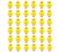 60pcs Mini Easter Chicks Yellow Cute Fully Easter Chicks for Easter Party Easter Egg Bonnet Decoration, Easter Egg