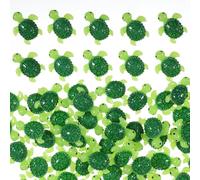 60PCS Mini Green Turtle, Mini Resin Tortoise, Cute Miniature Sea Turtle Figurines, Tiny Tortoise Figurines for Fairy Garden Landscape, Aquarium, Birthday Party, Ornament Home Plant Decor and DIY Craft