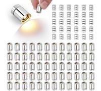 60pcs Mini LED Lights with 30pcs Battery, Miniature Tiny Museum Electric Light with Plastic Shell for Craft Shadow Box DIY Paper Lantern Small Micro Scene Building Accessories Decoration (Warm White)
