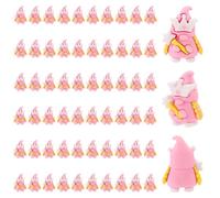 60pcs Mini Miniature Gnomes Figurines, PVC Cute Small Princess Tiny Little Gnomes Figures with Crown Hat Funny Party Themed Decorations Supplies for Birthday Office Desk Home Garden Outdoor Decor