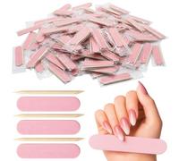 60PCS Mini Nail Files and Orange Sticks Set, Nail File Set, Disposable Double Sided Nail Files, for Manicure and Pedicure, Portable Nail Care Kit