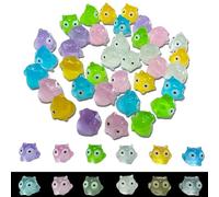 60PCS Mini Owl Decor for Dollhouse Resin Animal Tiny for Crafts Micro Miniature Owls for Fairy Garden Dollhouse Micro Landscaping Decoration(Owl)