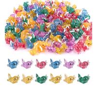 60pcs Mini Resin Axolotl, Glitter Miniature Axolotl Figurines, Tiny Animal Figures for DIY Crafts, Aquarium, Dollhouse, Garden Decor (6 Colors)
