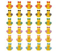 60pcs Mini Resin Cheerleader Ducks, Miniature Cheerleader Ducks with Bows Small Tiny Figurine Inspirational Cheer Team Gifts Goodie Bag Stuffers Party Favors Decor