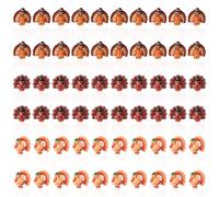 60pcs Mini Resin Turkeys, Miniature Thanksgiving Figurines Flatback Tiny Resin Animals Small Turkey Charms Decor for Thanksgiving Party Favors DIY Craft Making Decorations