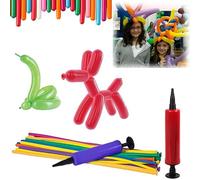60Pcs Modelling Balloon Kit with Pump Random - Twisting Latex Balloons for Party Decor, Animal Shapes & Events, Magic Show Balloon Kit