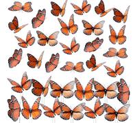 60Pcs Monarch Butterfly Picks, Monarch Butterfly Decoration, Orange Butterflies for Crafts, Artificial Butterflies for Dia De Los Muertos Decoration, Day of The Dead, Flower Bouquet (Orange - 60Pcs)