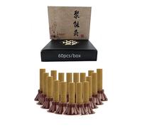 60PCS Moxa Rolls Self-Adhesive, Smoke Backflow Design Chinese Ai Ye Mugwort Strong Penetration for Convenient Moxibustion Business or Home Therapy/10MMx40MM