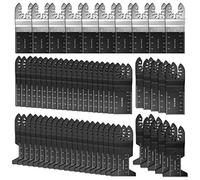 60pcs Multi Tool Blade Oscillating Saw Blades Wood Metal Cutting Universal Quick Release Multitool Accessories for Bosch Craftsman DeWalt Dremel Fein Ridgid Tch